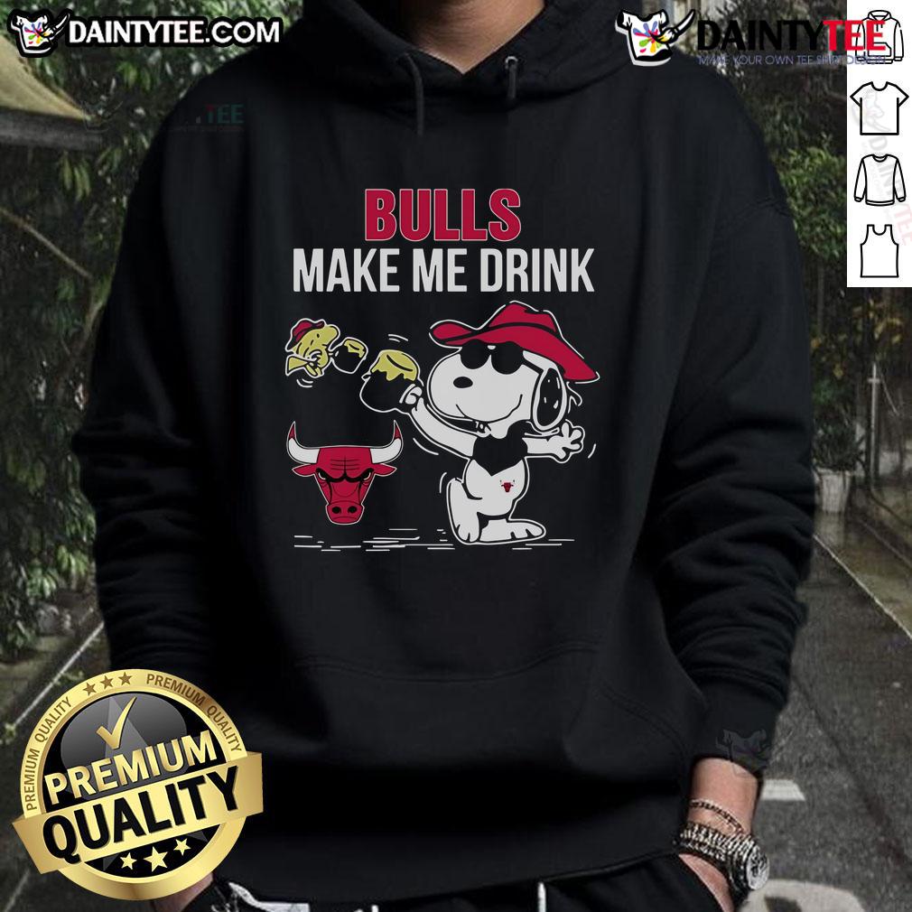 Nice Snoopy and Woodstock Chicago Bulls hoodie design featuring playful characters and vibrant team colors.
