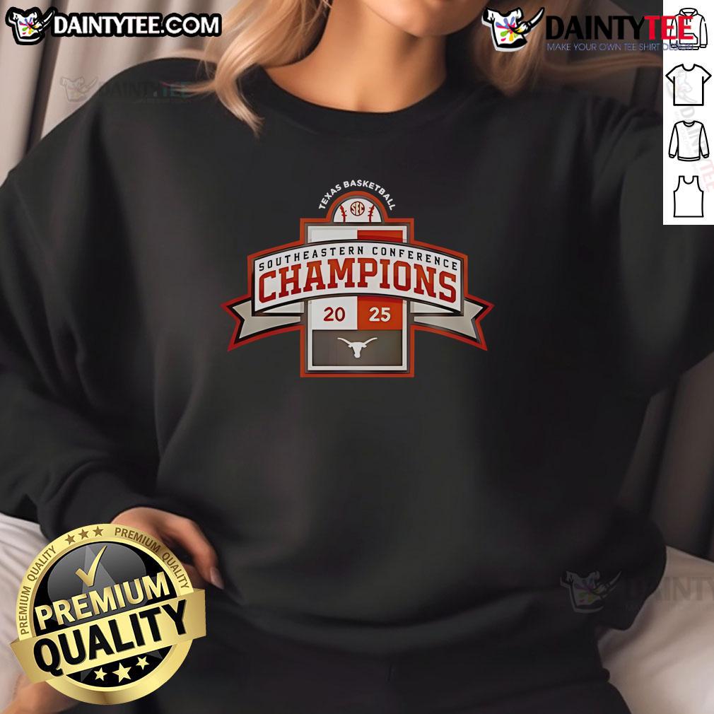 Texas Longhorns 2025 SEC Regular Season Title Special Sweatshirt featuring bold team graphics and comfortable fit.