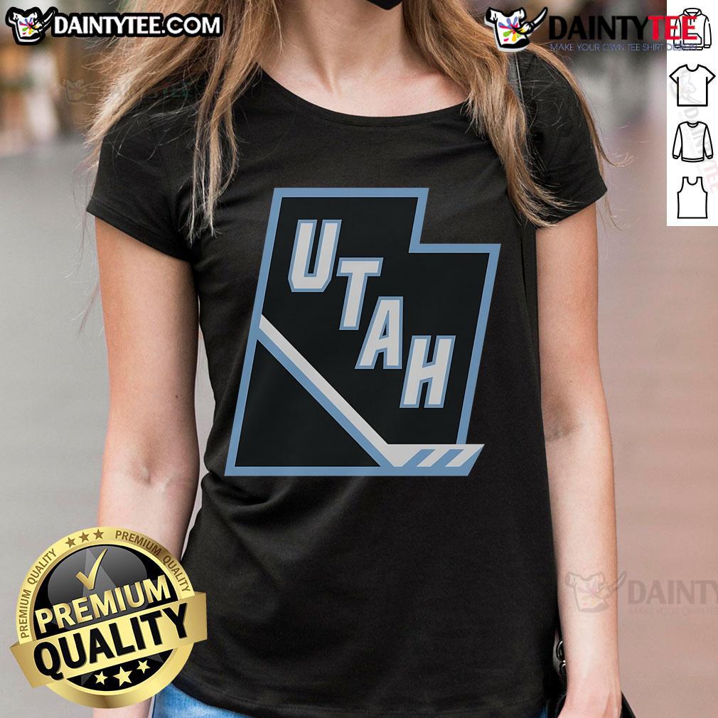 Nice Utah Mammoth Tertiary logo on a stylish ladies tee, perfect for casual wear and showcasing local pride.