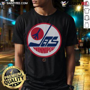 Nice Winnipeg Jets 1979 Retro Logo T-Shirt featuring classic design and vibrant colors, perfect for hockey fans.