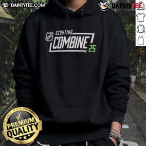 Official 2025 NHL Combine Hoodie featuring a sleek design and team logo, perfect for hockey fans and athletes.