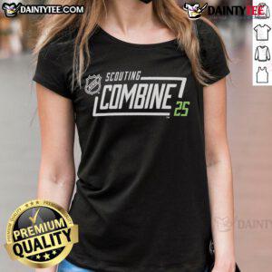 Official 2025 NHL Combine Ladies Tee featuring stylish design and comfortable fit for hockey fans and athletes.