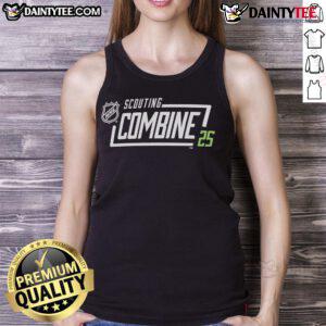 Official 2025 NHL Combine tank top showcasing a sleek design, perfect for fans and athletes alike.
