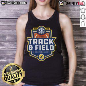 Alt Text: Official 2025 SEC Outdoor Track and Field Championships tank top featuring vibrant design and championship logo.