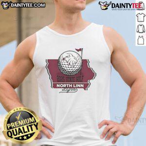 North Linn Lynx tank top for the 2025 State Golf event, featuring team colors and logo, perfect for fans and players.