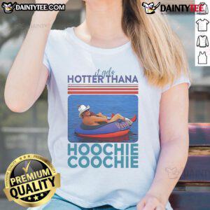 Official Alan Jackson 'Hotter Than A Hoochie Coochie' ladies tee featuring a stylish design for country music fans.