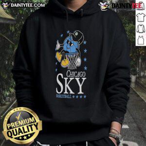 Official Chicago Sky Basketball New Era Hoodie in navy with logo, perfect for fans and stylish sportswear enthusiasts.