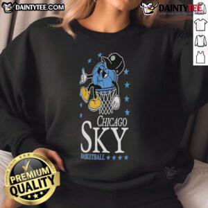 Official Chicago Sky Basketball New Era Sweatshirt featuring team colors and logo, perfect for fans and casual wear.