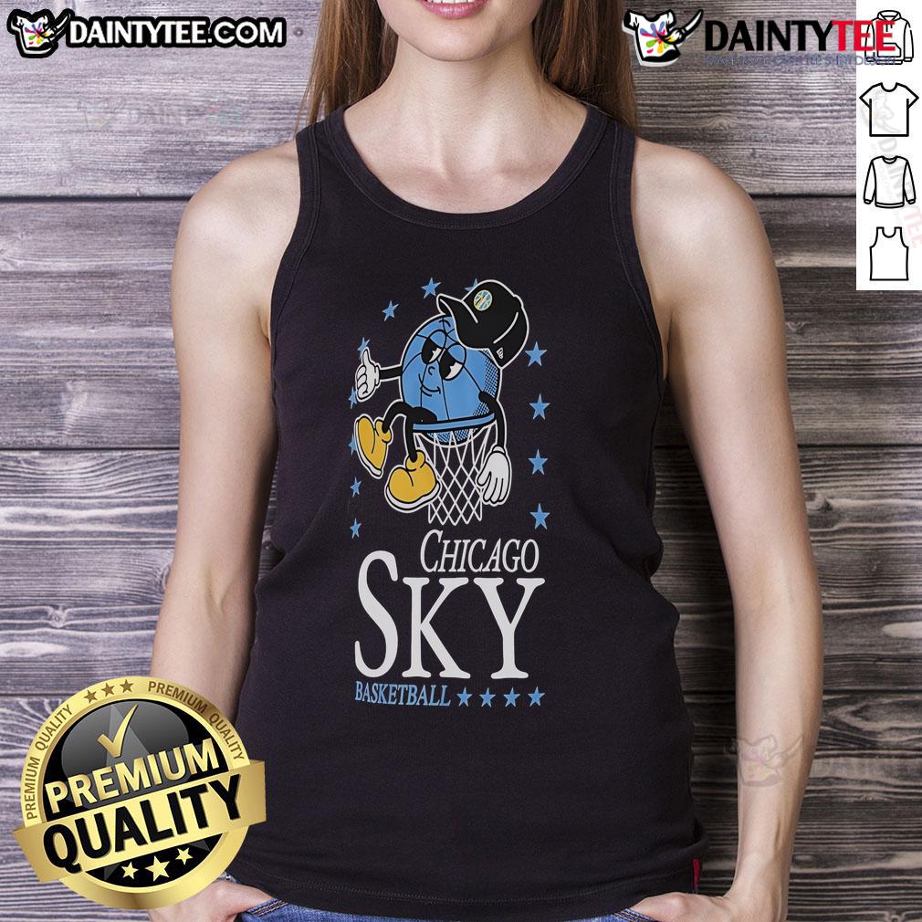 Official Chicago Sky Basketball New Era Tank Top featuring team colors and logo, perfect for fans and athletes.