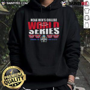 Alt Text: Vintage hoodie featuring the Official College World Series 2025 NCAA MCWS logo, Omaha NE design, perfect for fans.