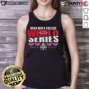Alt Text: Vintage tank top featuring the 2025 NCAA College World Series logo, showcasing Omaha, NE spirit and style.