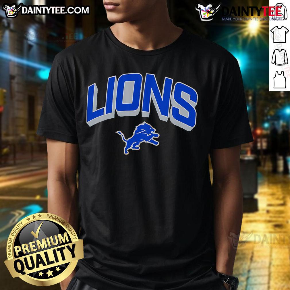 Official Detroit Lions NFL Velocity Performance Arc T-Shirt featuring team logo and breathable fabric for active fans.