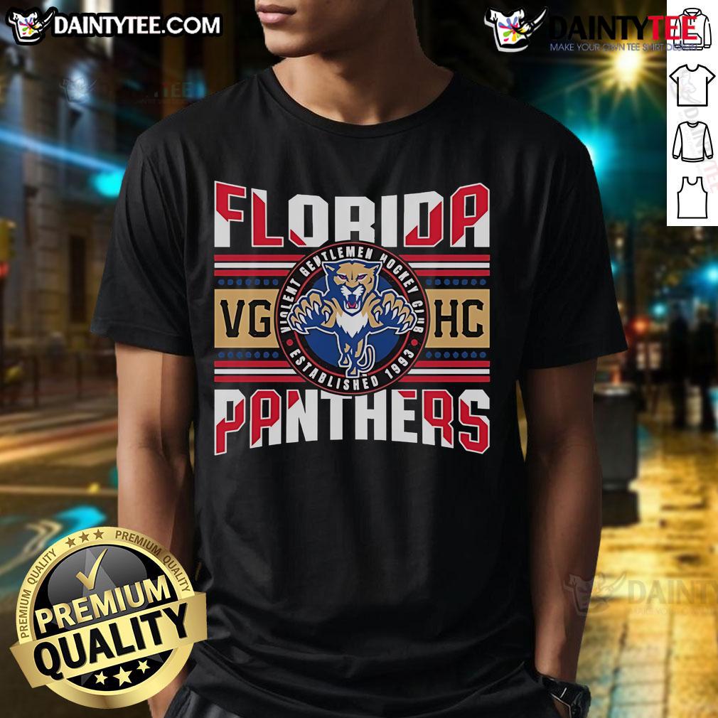 Official Florida Panthers X Vghc Flag T-Shirt featuring team logo and vibrant flag design, perfect for fans and collectors.