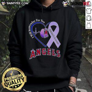 Official I Will Remember For You Alzheimer's Awareness hoodie featuring Los Angeles Angels logo, promoting Alzheimer's support.