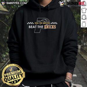 Official Kiss The Bricks Beat The Knicks vs Pacers NBA Eastern Conference 2025 hoodie in vibrant colors and trendy design.