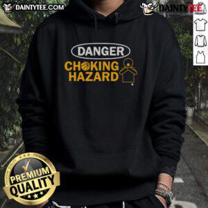 Official Tyrese Haliburton Danger Choking Hazard Hoodie in vibrant design, perfect for fans and collectors of sports apparel.