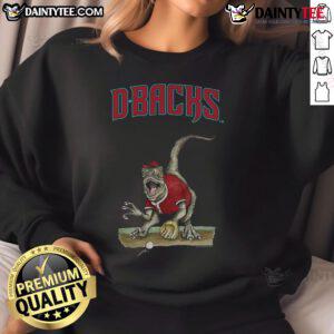Alt Text: Awesome Arizona Diamondbacks Tiny Turnip Velociraptor Sweatshirt featuring vibrant design and cozy fit for fans.