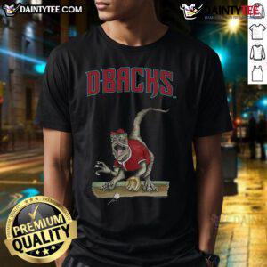 Awesome Arizona Diamondbacks Tiny Turnip Velociraptor T-Shirt featuring a fun dinosaur graphic for fans.