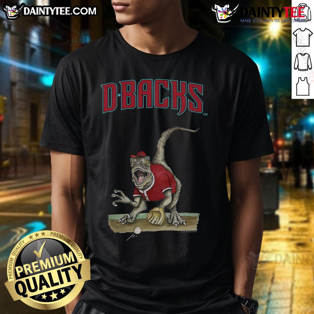Awesome Arizona Diamondbacks Tiny Turnip Velociraptor T-Shirt featuring a fun dinosaur graphic for fans.