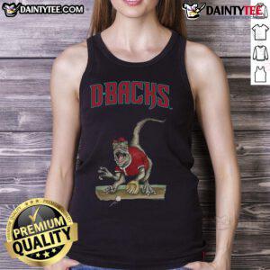Awesome Arizona Diamondbacks Tiny Turnip Velociraptor Tank Top featuring a fun dinosaur design for fans.