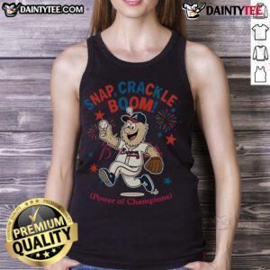 Awesome Atlanta Braves Snap Crackle Boom Independence Day tank top featuring vibrant colors and bold team graphics.