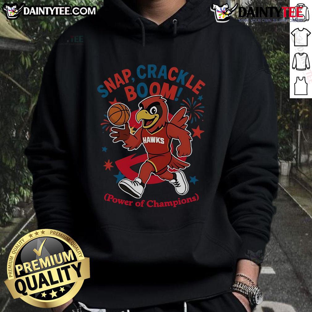 Awesome Atlanta Hawks Snap Crackle Boom hoodie for Independence Day, showcasing team spirit and festive design.