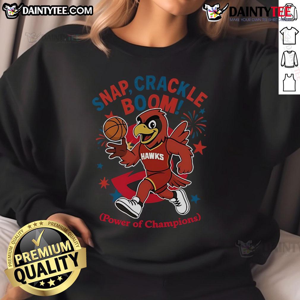 Awesome Atlanta Hawks Snap Crackle Boom sweatshirt for Independence Day, showcasing team pride and festive spirit.
