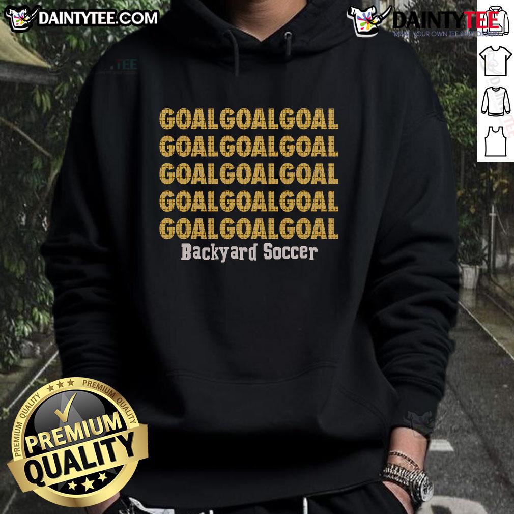 Awesome Backyard Soccer Goal Repeat Hoodie featuring a stylish design for soccer enthusiasts and outdoor lovers.