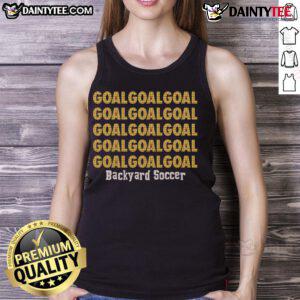 Awesome Backyard Soccer Goal Repeat Tank Top for active play and sports enthusiasts, perfect for summer fun.