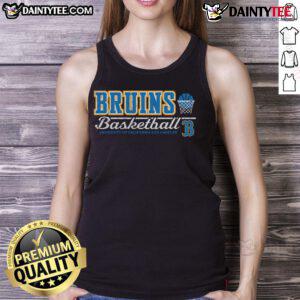 Awesome gray UCLA Bruins vintage basketball tank top featuring logo and classic design for sports fans.