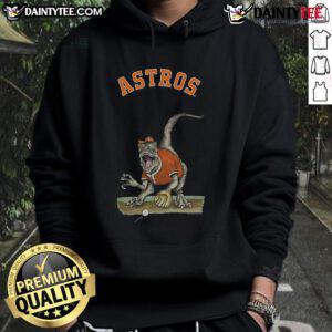 Awesome Houston Astros Tiny Turnip Velociraptor Hoodie featuring a fun dinosaur design, perfect for baseball fans.