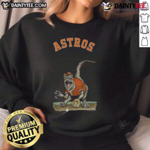 Awesome Houston Astros Tiny Turnip Velociraptor sweatshirt featuring a playful dinosaur design for fans.