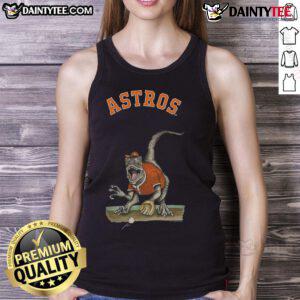 Awesome Houston Astros tiny turnip velociraptor tank top featuring a playful design for fans and dinosaur lovers.