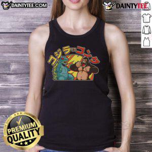 Awesome Japanese Zilla Verse Kong retro monster tank top featuring vibrant graphics and a stylish design for fans.