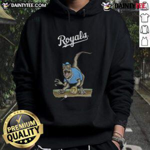 Awesome Kansas City Royals Tiny Turnip Velociraptor Hoodie featuring a playful design for baseball fans.