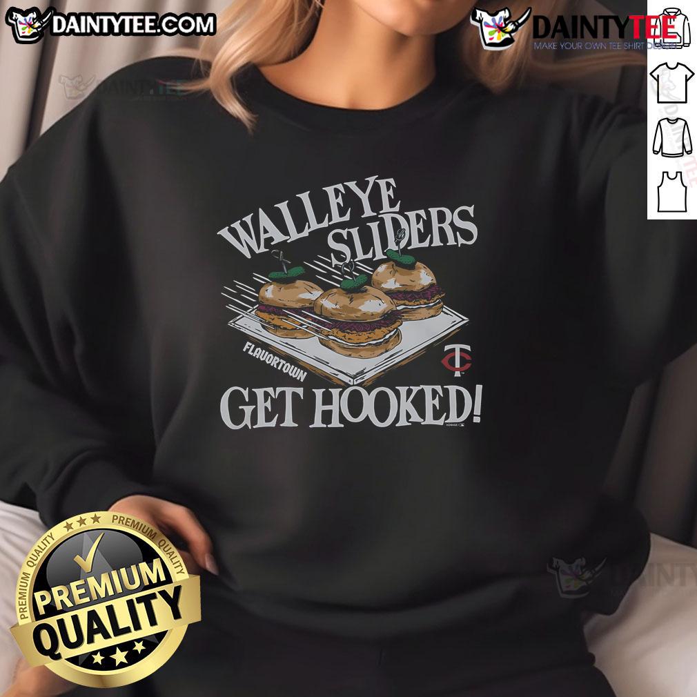 Awesome MLB X Flavortown Minnesota Twins burger sweatshirt featuring vibrant team colors and stylish design.