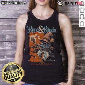 Awesome Mages Guide Runes Rituals Tank Top featuring mystical designs and vibrant colors for mage enthusiasts.
