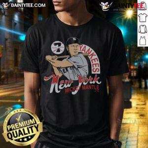Awesome New York Yankees Mickey Mantle Signature T-Shirt featuring iconic design and bold graphics for fans.