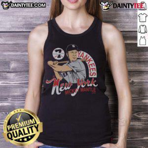 Alt Text: Awesome New York Yankees Mickey Mantle 7 signature tank top featuring classic design and vintage style for fans.
