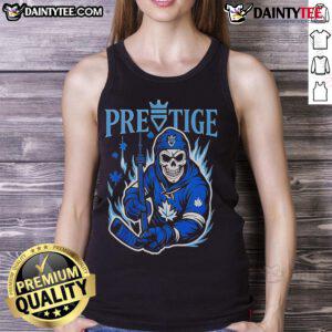 Awesome Prestige Skeleton Toronto Maple Leafs tank top featuring a stylish skeleton design for fans.