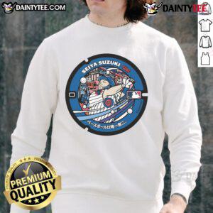 Awesome Seiya Suzuki Chicago Cubs Japanese anime sweatshirt featuring vibrant graphics and a comfortable fit.
