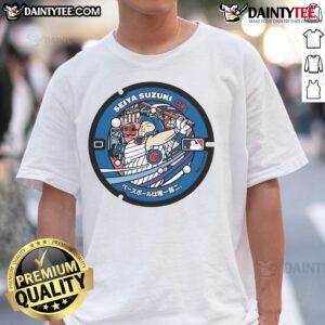Awesome Seiya Suzuki Chicago Cubs Japanese anime T-shirt featuring vibrant graphics and a stylish design for fans.