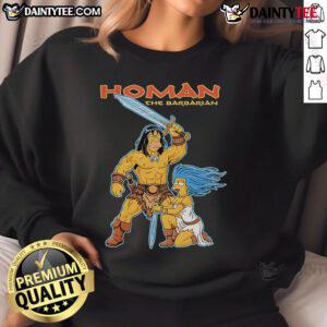 Awesome The Simpsons Homer The Barbarian sweatshirt featuring vibrant graphics of Homer in a barbarian outfit.
