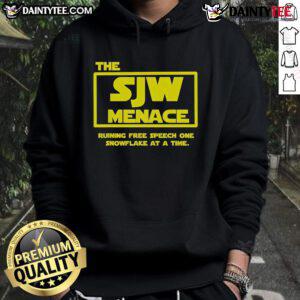 Alt Text: Stylish 'Awesome The SJW Menace Hoodie' featuring bold graphics, perfect for casual wear and expressing unique style.