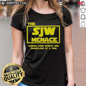 Awesome SJW Menace Ladies Tee featuring bold graphics and a stylish fit for women's casual wear.