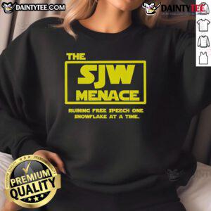 Awesome The SJW Menace Sweatshirt featuring bold graphics and a trendy design for stylish, statement-making outfits.