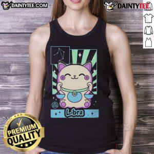 Adorable Kawaii Zodiac Libra tank top featuring cute astrology designs, perfect for astrology lovers and casual wear.