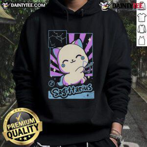 Alt Text: Cute astrology kawaii Sagittarius hoodie featuring a vibrant design and playful graphics for zodiac lovers.
