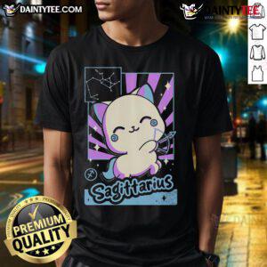 Alt Text: Cute Astrology Kawaii Zodiac Sagittarius T-Shirt featuring vibrant designs and playful graphics for astrology lovers.