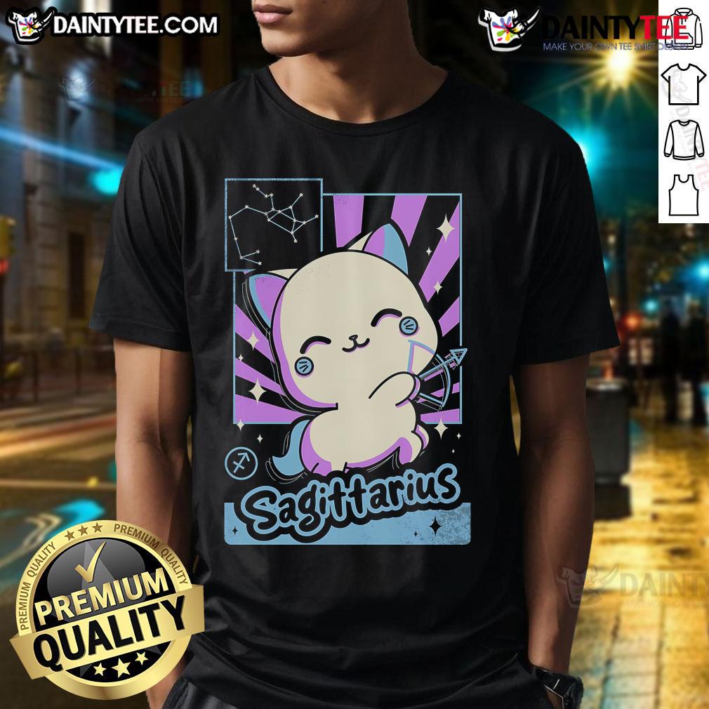 Alt Text: Cute Astrology Kawaii Zodiac Sagittarius T-Shirt featuring vibrant designs and playful graphics for astrology lovers.